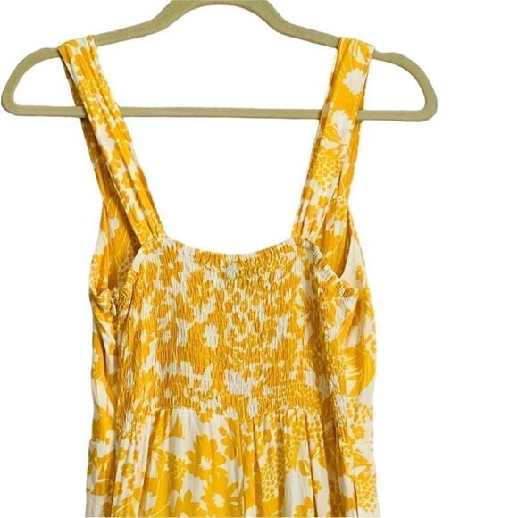Faithfull The Brand Kasbah Jumpsuit Yellow and White Floral | Size 4 - Picture 11 of 12